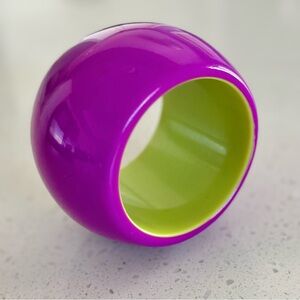 Vibrant Purple and Green Bangle Bracelet